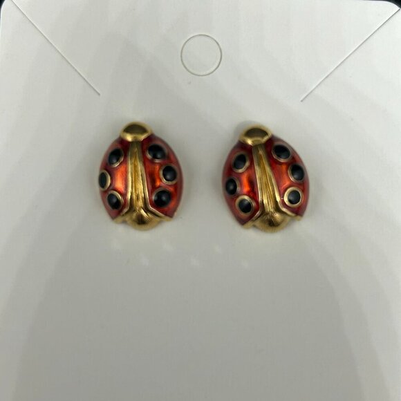 Vintage Avon Enameled Ladybug earrings - Picture 1 of 3